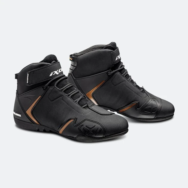 Scarpe Moto Donna Ixon Gambler WP Nero-Oro