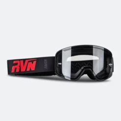 Maschera Cross Raven Edge Magnetic Nero-Rosso - Trasparente