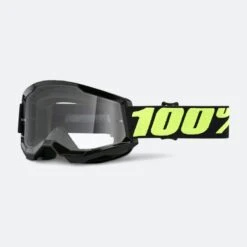 Maschera Cross 100% Strata 2 Upsol Nero-Giallo