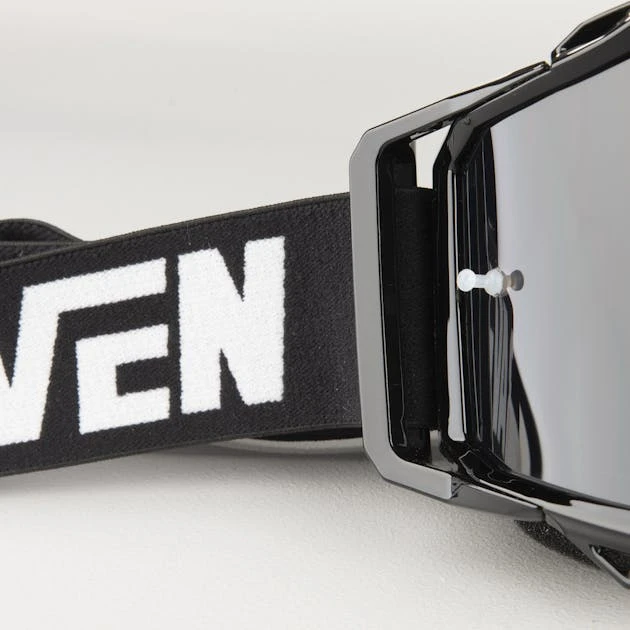 Maschera Cross Raven Sniper Crew Nero - Lente Fumé - immagine 10