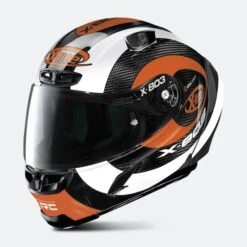 Casco Integrale X-lite X-803 RS Ultra Carbon Hattrick Arancio 74