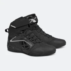 Scarpe Moto Donna Ixon Killer WP Nero-Argento