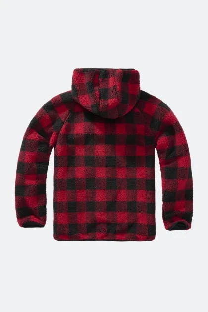 Giacca Brandit Teddyfleece Worker Rosso-Nero - immagine 2