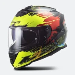 Casco Integrale LS2 FF800 Storm Drop Nero-Giallo-Rosso