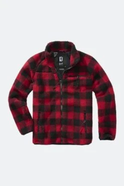 Giacca Brandit Teddyfleece Rosso-Nero