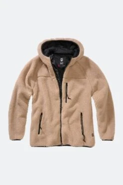 Giacca Donna Brandit Teddyfleece Hood Camel