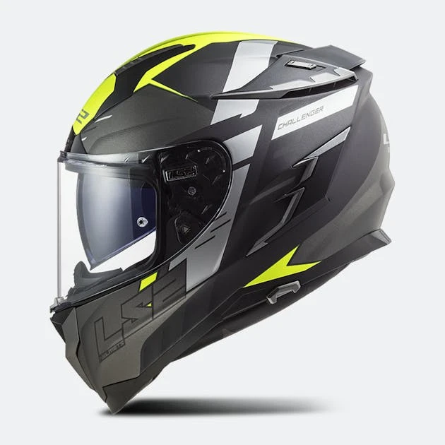 Casco Integrale LS2 FF327 Challenger Allert Titanio-Fluo-Giallo - immagine 3