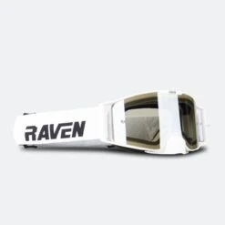 Maschera Cross Raven Halcon Bianca Lente Specchio Argento + Lente Trasparente