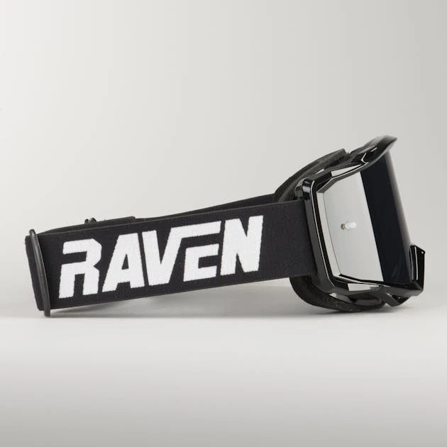 Maschera Cross Raven Sniper Crew Nero - Lente Fumé - immagine 5