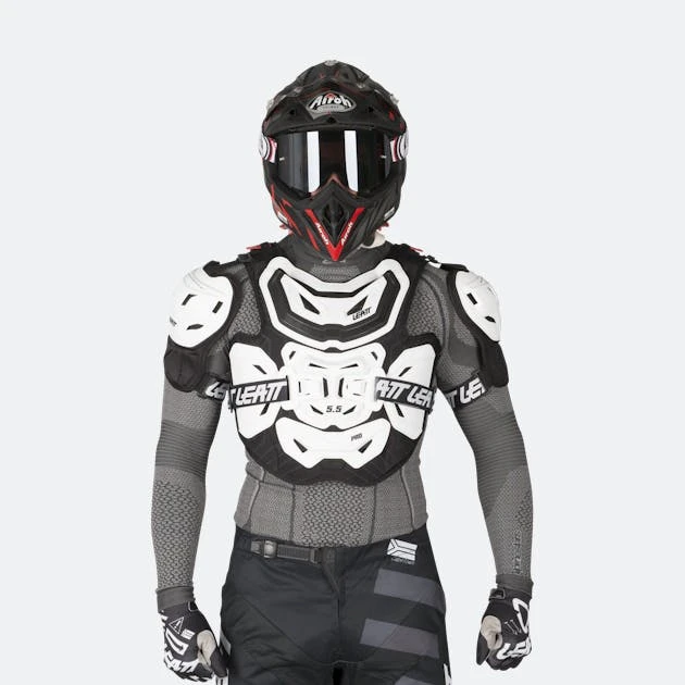 Pettorina Leatt 5.5 Bianca