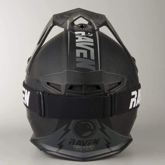 Maschera Cross Raven Sniper Crew Nero - Lente Fumé - immagine 4