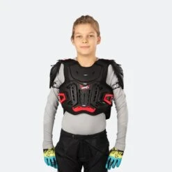 Pettorina Bambino Leatt 4.5 Pro Junior Nero-Rosso