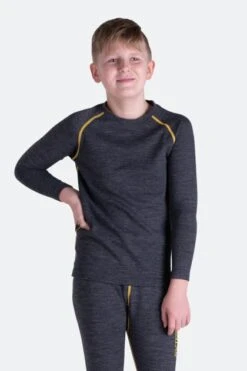 Maglia Intima Bambino Raven Merino Grigio Scuro