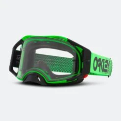 Maschera Cross Oakley Airbrake Moto-Verde Trasparente