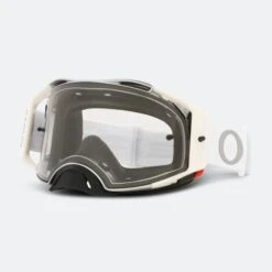 Maschera Cross Oakley Airbrake Tuff Blocks Bianca Trasparente
