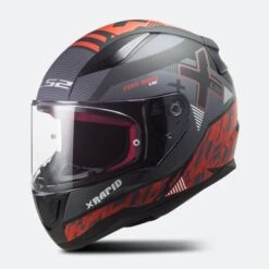Casco Integrale LS2 FF353 Rapid Xtreet Nero-Rosso