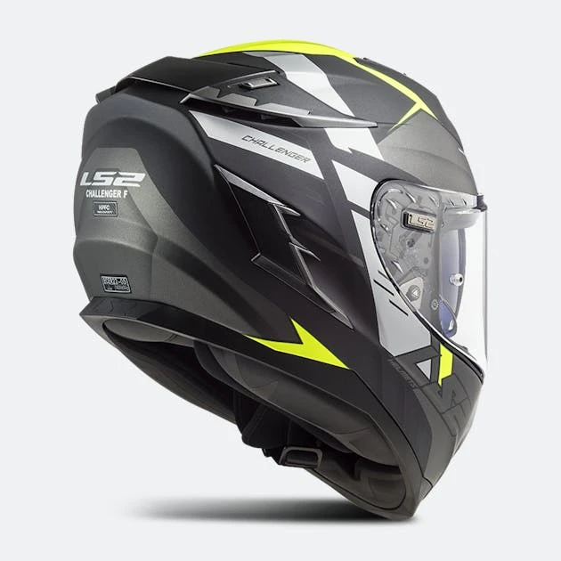 Casco Integrale LS2 FF327 Challenger Allert Titanio-Fluo-Giallo - immagine 4