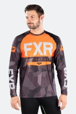 Maglia Intima FXR Helium X Tech Grigio Camo-Arancio