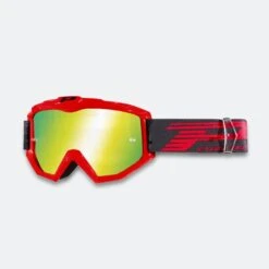Maschera Cross Progrip 3201 Atzaki Multistrato Rosso Fluo