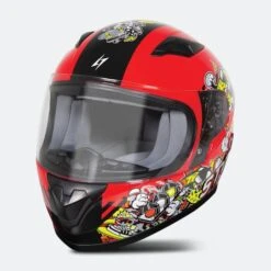 Casco Integrale Bambino Stormer Rule Doodle-Rosso