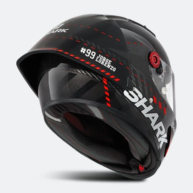 Casco Integrale Shark Race-R Pro GP Lorenzo Winter Test 99 Carbonio-Antracite-Rosso - immagine 6