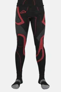Pantaloni Intimi Acerbis X-Body Winter Nero-Rosso